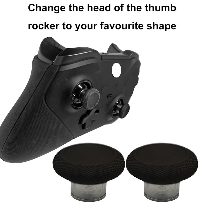 Anglepingping Store 2 Pack Elite 2 Controller Short Thumbsticks Replacement for Xbox Elite Series 2 Controller,0.39in Standard Height Concave Magnetic Analog Short Joysticks for Elite Series 2 Core Controller (Black) - Image 3